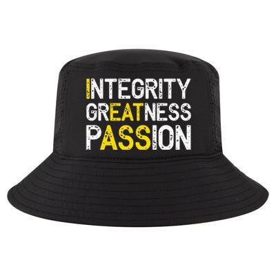 Integrity Greatness Passion Cool Comfort Performance Bucket Hat