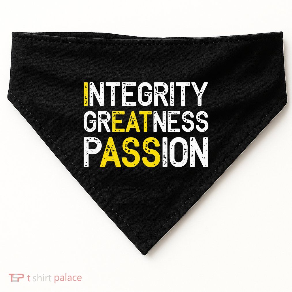 Integrity Greatness Passion USA-Made Doggie Bandana