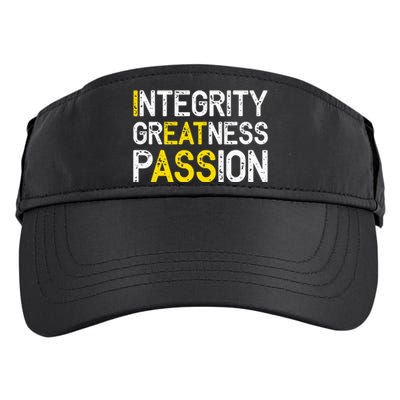 Integrity Greatness Passion Adult Drive Performance Visor