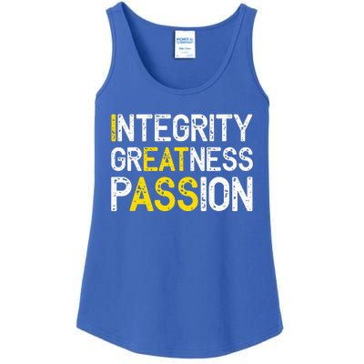 Integrity Greatness Passion Ladies Essential Tank