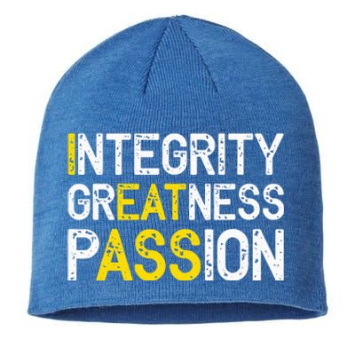 Integrity Greatness Passion Sustainable Beanie