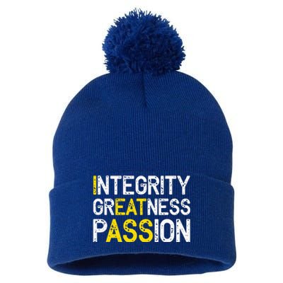 Integrity Greatness Passion Pom Pom 12in Knit Beanie