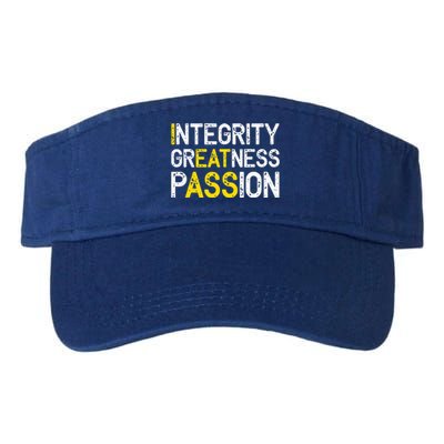 Integrity Greatness Passion Valucap Bio-Washed Visor