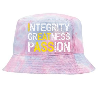 Integrity Greatness Passion Tie-Dyed Bucket Hat