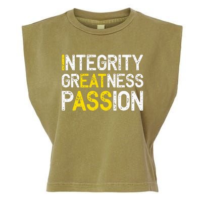 Integrity Greatness Passion Garment-Dyed Women's Muscle Tee