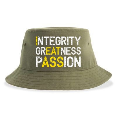 Integrity Greatness Passion Sustainable Bucket Hat