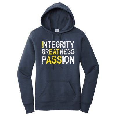 Integrity Greatness Passion Women's Pullover Hoodie