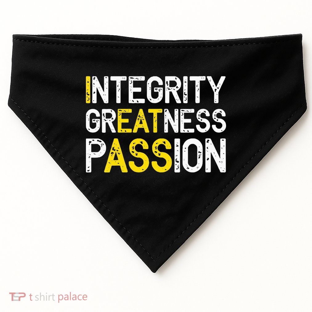 Integrity Greatness Passion USA-Made Doggie Bandana
