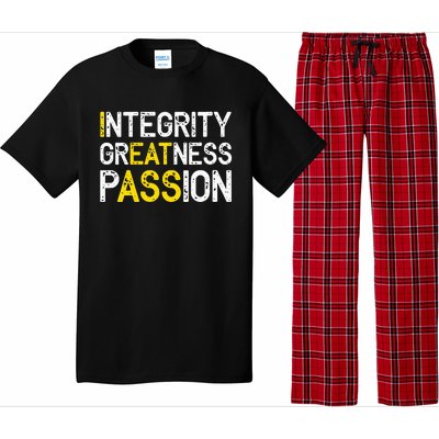 Integrity Greatness Passion Pajama Set