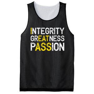 Integrity Greatness Passion Mesh Reversible Basketball Jersey Tank