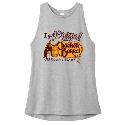 I Got Pegged At Cracker Barrel Old Country Store Ladies PosiCharge Tri-Blend Wicking Tank