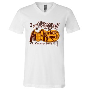 I Got Pegged At Cracker Barrel Old Country Store V-Neck T-Shirt