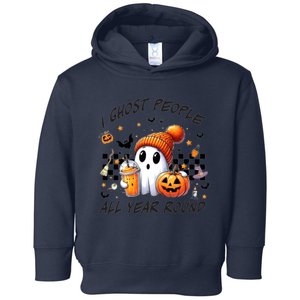 I Ghost People All Year Round Halloween Toddler Hoodie