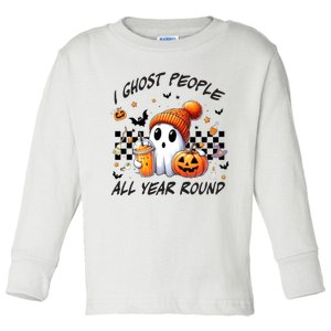 I Ghost People All Year Round Halloween Toddler Long Sleeve Shirt