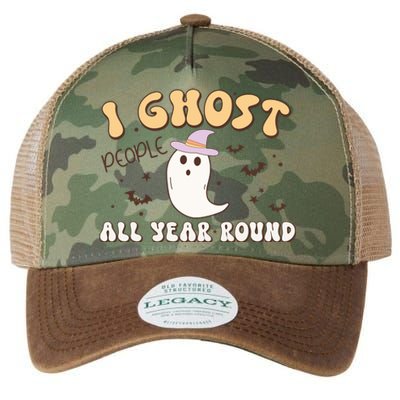 I Ghost People All Year Round Retro Halloween Ghost Costume Gift Legacy Tie Dye Trucker Hat