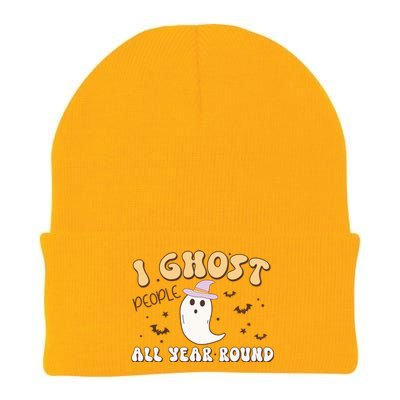 I Ghost People All Year Round Retro Halloween Ghost Costume Gift Knit Cap Winter Beanie