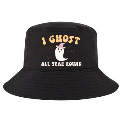 I Ghost People All Year Round Retro Halloween Ghost Costume Gift Cool Comfort Performance Bucket Hat