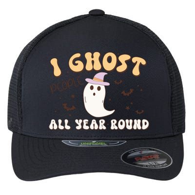 I Ghost People All Year Round Retro Halloween Ghost Costume Gift Flexfit Unipanel Trucker Cap