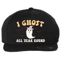 I Ghost People All Year Round Retro Halloween Ghost Costume Gift Wool Snapback Cap