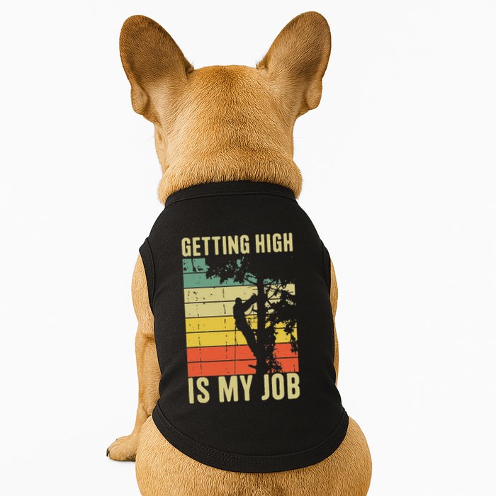 I Get Paid To Get High Tree Climbing Joke Tree Work Arborist Doggie Tank