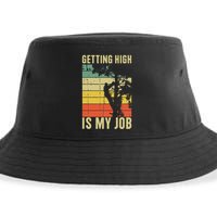 I Get Paid To Get High Tree Climbing Joke Tree Work Arborist Sustainable Bucket Hat