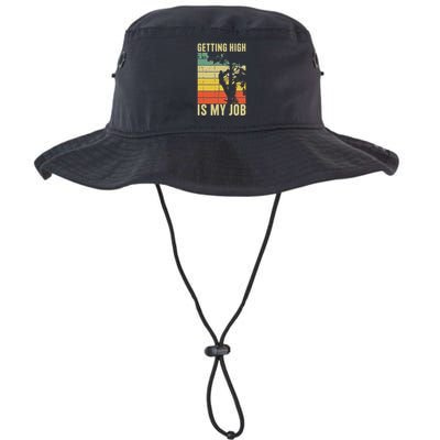 I Get Paid To Get High Tree Climbing Joke Tree Work Arborist Bucket Hat