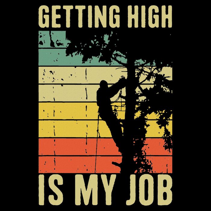 I Get Paid To Get High Tree Climbing Joke Tree Work Arborist Bucket Hat