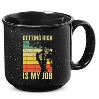 I Get Paid To Get High Tree Climbing Joke Tree Work Arborist 15oz Campfire Ceramic Mug