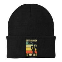 I Get Paid To Get High Tree Climbing Joke Tree Work Arborist Beanie