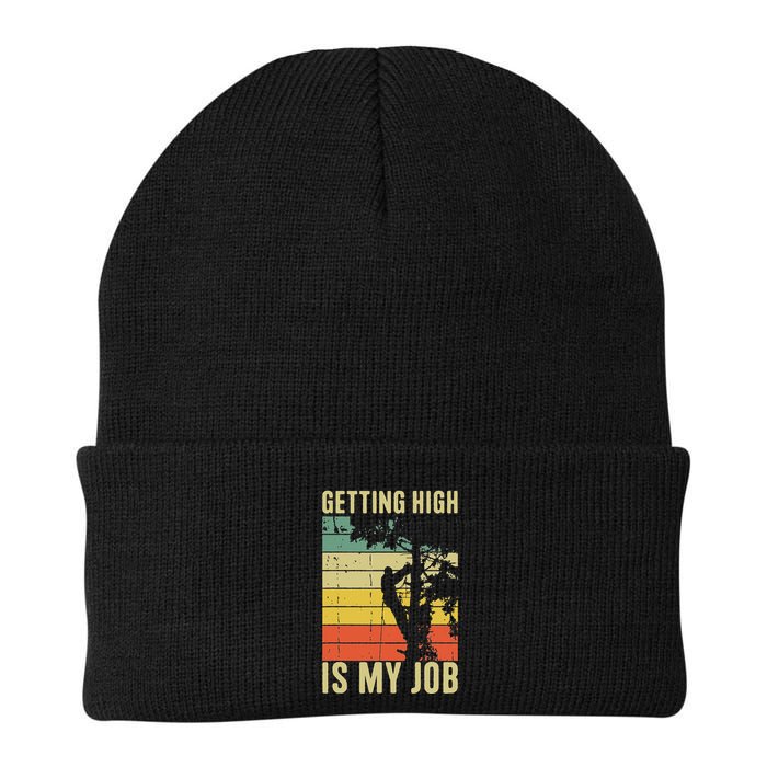 I Get Paid To Get High Tree Climbing Joke Tree Work Arborist Beanie
