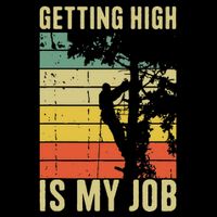 I Get Paid To Get High Tree Climbing Joke Tree Work Arborist Drawstring Bag