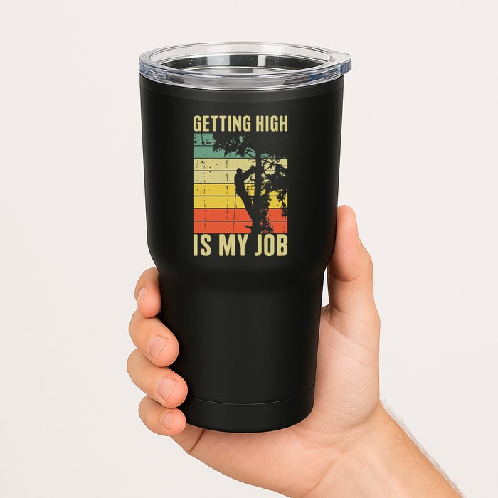 I Get Paid To Get High Tree Climbing Joke Tree Work Arborist Tumbler