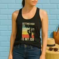 I Get Paid To Get High Tree Climbing Joke Tree Work Arborist Womens Tank Top