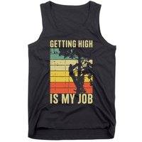 I Get Paid To Get High Tree Climbing Joke Tree Work Arborist Tank Top
