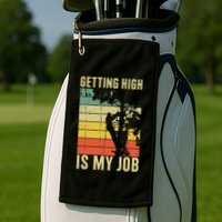I Get Paid To Get High Tree Climbing Joke Tree Work Arborist Golf Towel