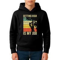 I Get Paid To Get High Tree Climbing Joke Tree Work Arborist Kids Hoodie