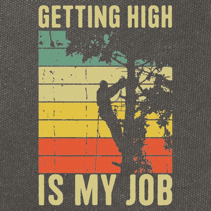I Get Paid To Get High Tree Climbing Joke Tree Work Arborist Cotton Canvas Backpack