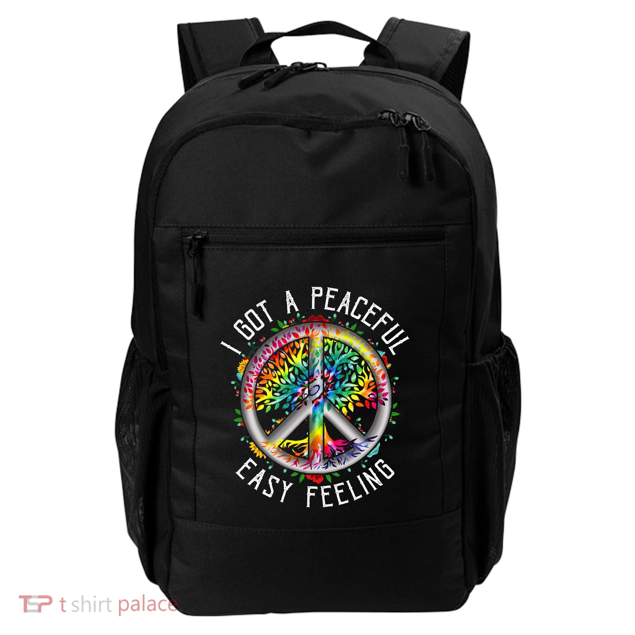 I Got Peaceful Easyfeeling Tie Dye Hippie 1960s Peaceful Daily Commute Backpack