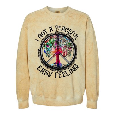 I Got Peaceful Easy Feeling Hippie Peaceful Colorblast Crewneck Sweatshirt