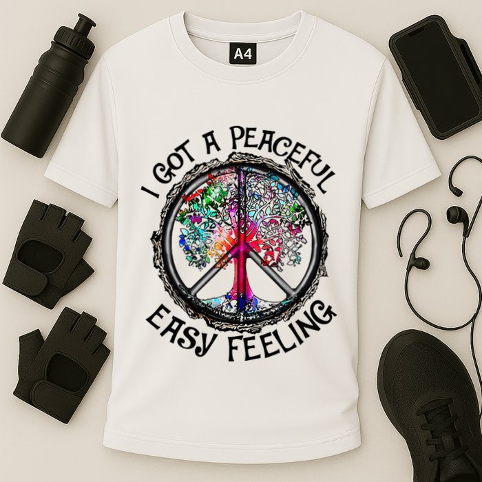 I Got Peaceful Easy Feeling Hippie Peaceful Cooling Performance Crew T-Shirt