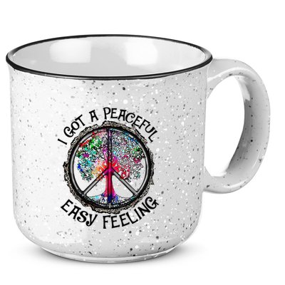 I Got Peaceful Easy Feeling Hippie Peaceful 15oz Campfire Ceramic Mug