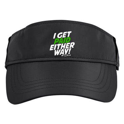 I Get Paid Either Way Adult Drive Performance Visor