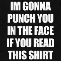 I'm Gonna Punch You In The Face If You Read This Tee Ladies PosiCharge Tri-Blend Wicking Tank