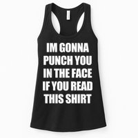 I'm Gonna Punch You In The Face If You Read This Tee Womens Tank Top