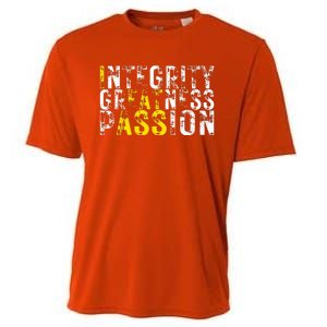 Integrity Greatness Passion Cooling Performance Crew T-Shirt