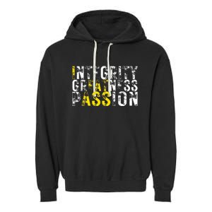 Integrity Greatness Passion Garment-Dyed Fleece Hoodie