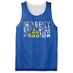 Integrity Greatness Passion Mesh Reversible Basketball Jersey Tank