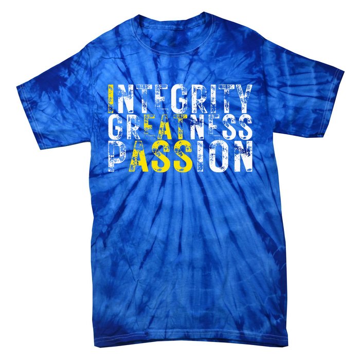 Integrity Greatness Passion Tie-Dye T-Shirt