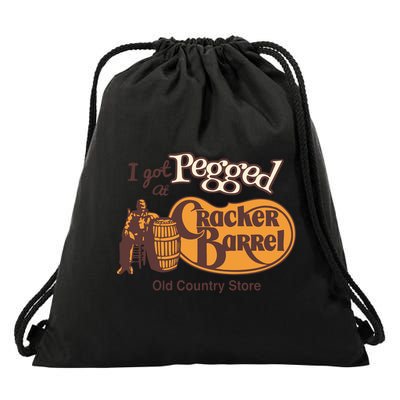 I Got Pegged At Cracker Barrel Old Country Drawstring Bag