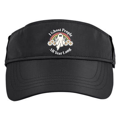 I Ghost People All Year Long Halloween Rainbow Adult Drive Performance Visor